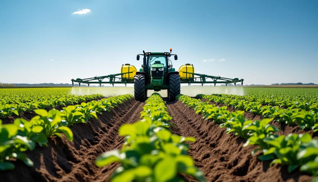 découvrez comment l'application de traitements phytosanitaires avec un pulvérisateur embarqué réduit le tassement des sols agricoles, préservant ainsi leur structure et favorisant une meilleure croissance des cultures.