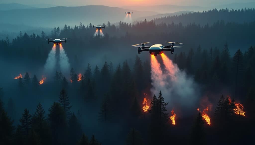 découvrez comment l'utilisation de drones infrarouges pour repérer les départs de feu améliore la précision des largages d'eau par les bombardiers d'eau, optimisant ainsi la lutte contre les incendies.