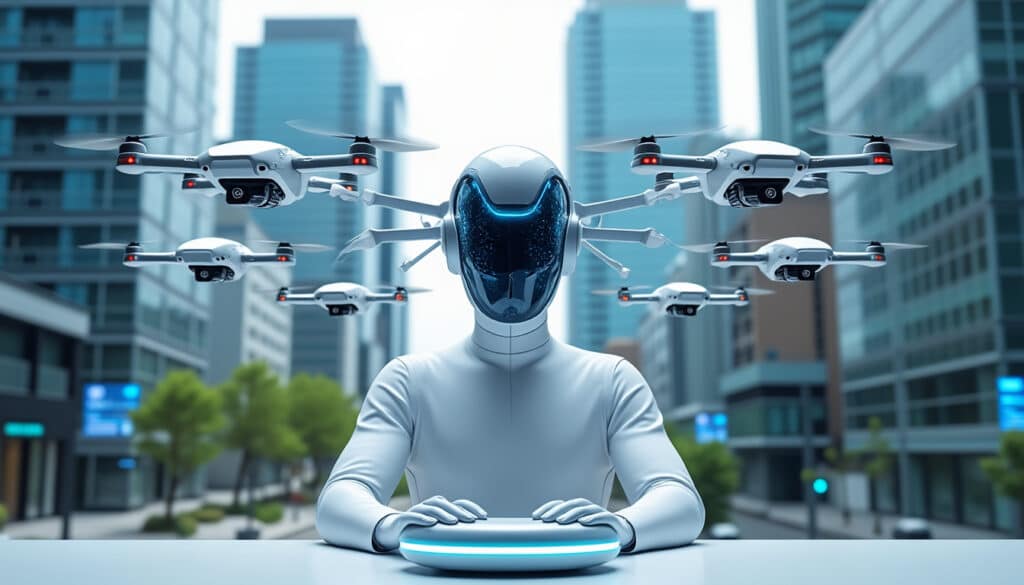 découvrez comment les interfaces cerveau-machine révolutionnent le contrôle mental directionnel, ouvrant la voie aux drones personnels de demain.