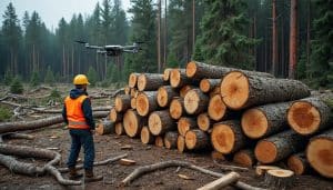 découvrez comment l’arpentage numérique par drone permet d’estimer les volumes de bois abattus après une tempête forestière.